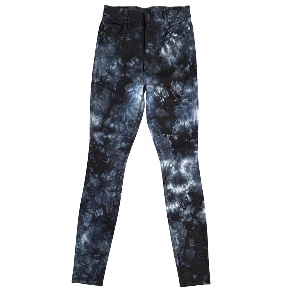 MOTHER Jeans Super Swooner Winding Path Shibori Tie-Dye High-Rise Denim Size 26